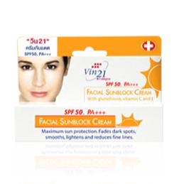 Vin21 Facial sunblock cream 15 ml.