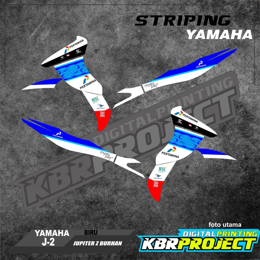 JUPITER Z BURHAN YAMAHA สติ๊กเกอร์แถบมอเตอร์ไซค์ variation Racing J-2 สติ๊กเกอร์