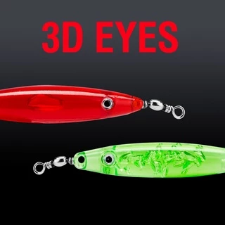 เหยื่อตกปลาหมึกเรืองแสงในที่มืด พลาสติกแข็ง 3D 8 สี 6 ซม. 5 กรัม 1 ชิ้น