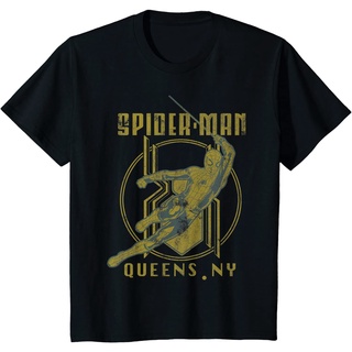 เสื้อยืด ผ้าฝ้ายแท้ ระบายอากาศได้ดี พิมพ์ลาย Marvel Spider-Man: Far From Home Queens NY คุณภาพสูง S-5XL