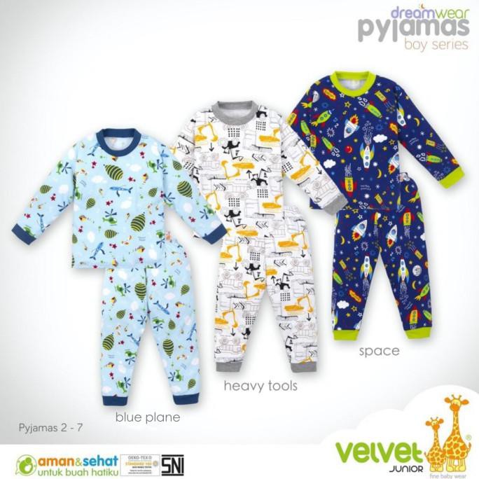Velvet JUNIOR BOY PAJAMA - CHILDRENS SLEEPING CLOTHES SIZE 2 ปี - SPACE