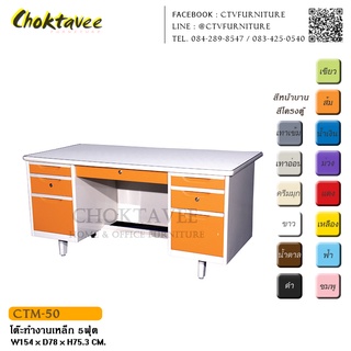 โต๊ะทำงานเหล็ก 5ฟุต กันน้ำทั้งตัว CTM-50