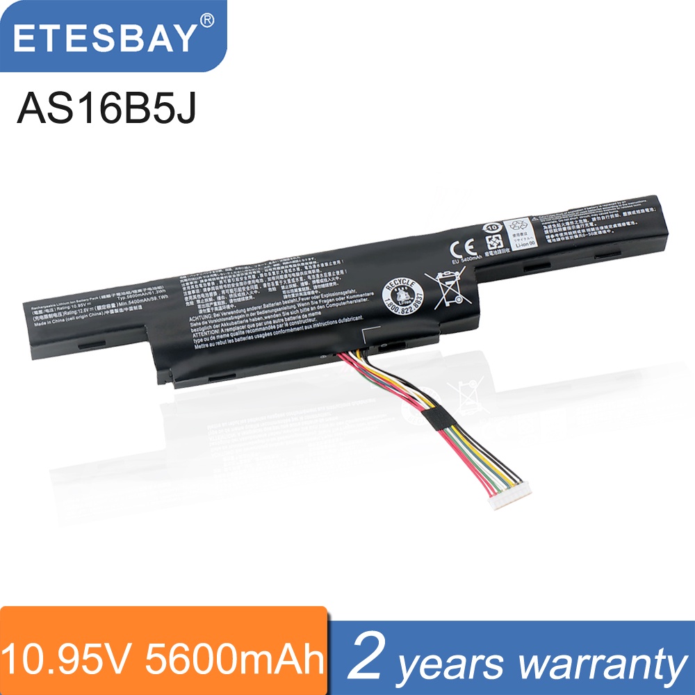 ETESBAY 5600mAh AS16B5J AS16B8J Laptop Battery for Acer Aspire E5-575G-53VG E5-575G-75MD E5-575G-534 F15 F5-573G 3ICR19/