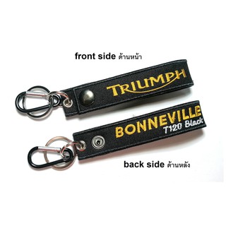 พวงกุญแจ Triumph Bonneville T100 T120 black  ไทรอัมพ์ มอเตอรไซค์ บิกไบค์ MOTORCYCLE BIKER KEYCHAIN