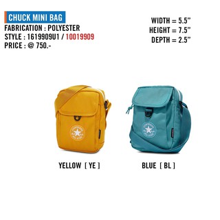 [สินค้าลิขสิทธิ์] กระเป๋าสะพายข้าง CONVERSE CHUCK MINI BAG YELLOW / BLUE กระเป๋าสะพายข้าง กระเป๋าคอนเวิร์ส