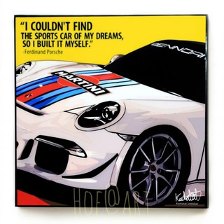 รูปภาพ รถ Martini Porsche #2 Car มาร์ตินี่ ปอร์เช่ รูปภาพ​ติดผนัง pop art กรอบรูป Supercar รถสปอร์ต แต่งบ้าน ของขวัญ