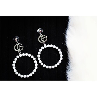 ric.shop.8338 ต่างหูต่างหู​ GG ห้อยมุกขาว​ รหัส004