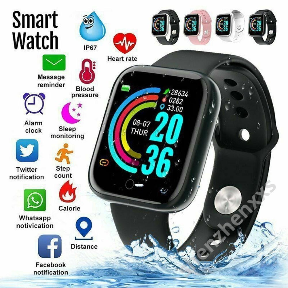 SmartWatch Y68 D20 Relógio com บลูทูธ USB com Monitor Cardíaco สมาร์ทวอท์ชสําหรับ iphone Android