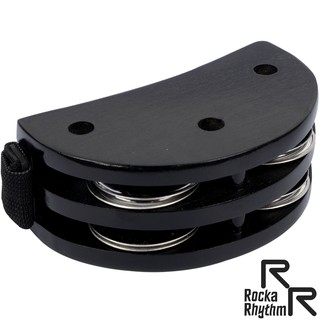 RockaRhythm แทมโบรีน สำหรับใส่เท้า แทมโบรีนเท้า วัสดุไม้ (Foot Rhythm Ring Tambourine) รุ่น G16 (Black)