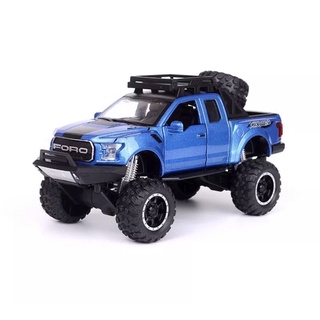 โมเดลรถเหล็กกระบะFORD RAPTOR F150 สเกล1:32 มีเสียงมีไฟรายละเอียดสวยสมจริงทั้งภายนอกและภายในเป็นงานโมเดลสำหรับตั้งโชว์