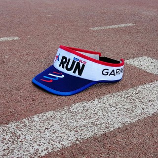 Compressport หมวก Visor วิ่งเปิดศรีษะ รุ่นปรับขนาดด้วยตีนตุ๊กแก VISOR Red Blue Run