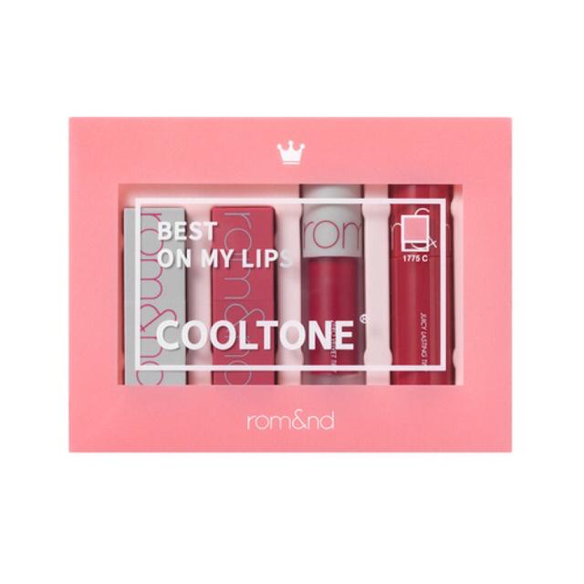 พร้อมส่ง ROMAND Best On My Lips kit 4items Cool Tone ลิมิเต็ดเซ็ตลิปที่ดีที่สุดแห่งปี ลิปสติกเกาหลี