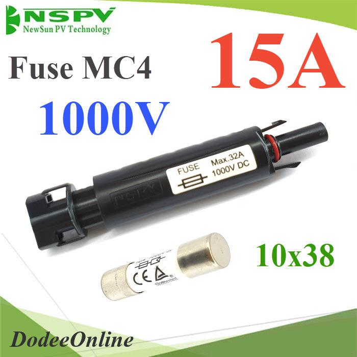 Inline-Fuse-15A 15A ฟิวส์ Fuse 1000V MC4 พร้อมกระบอกฟิวส์ PV4 NSPV DD