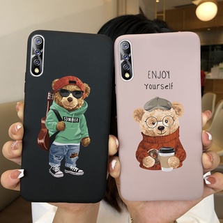 เคสโทรศัพท์มือถือ ซิลิโคน ผิวด้าน ลายหมีนักบินอวกาศน่ารัก สําหรับ VIVO V17 NEO S1 VIVOS1 VIVO V17 NEO S1 Funda