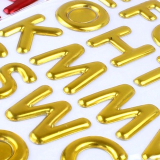 สติ้กเกอร์ 3D ตัวเลข ภาษาอังกฤษ 123 ABC สีต่างๆ สูง 2.5ซม.