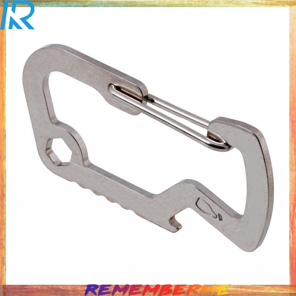 Alloy Titanium Carabiner Keychain Hook Clip Outdoor Camping Hiking