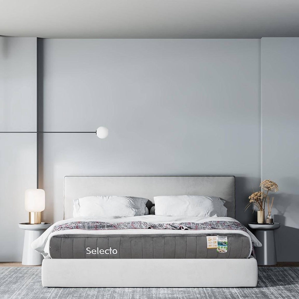 SB Design Square Sleep Latex ที่นอน รุ่น Selecto (Bonded  4" + Natural latex D 75 4 ") ขนาด 3.5 ฟุต แถมฟรี หมอนยางพารา 1