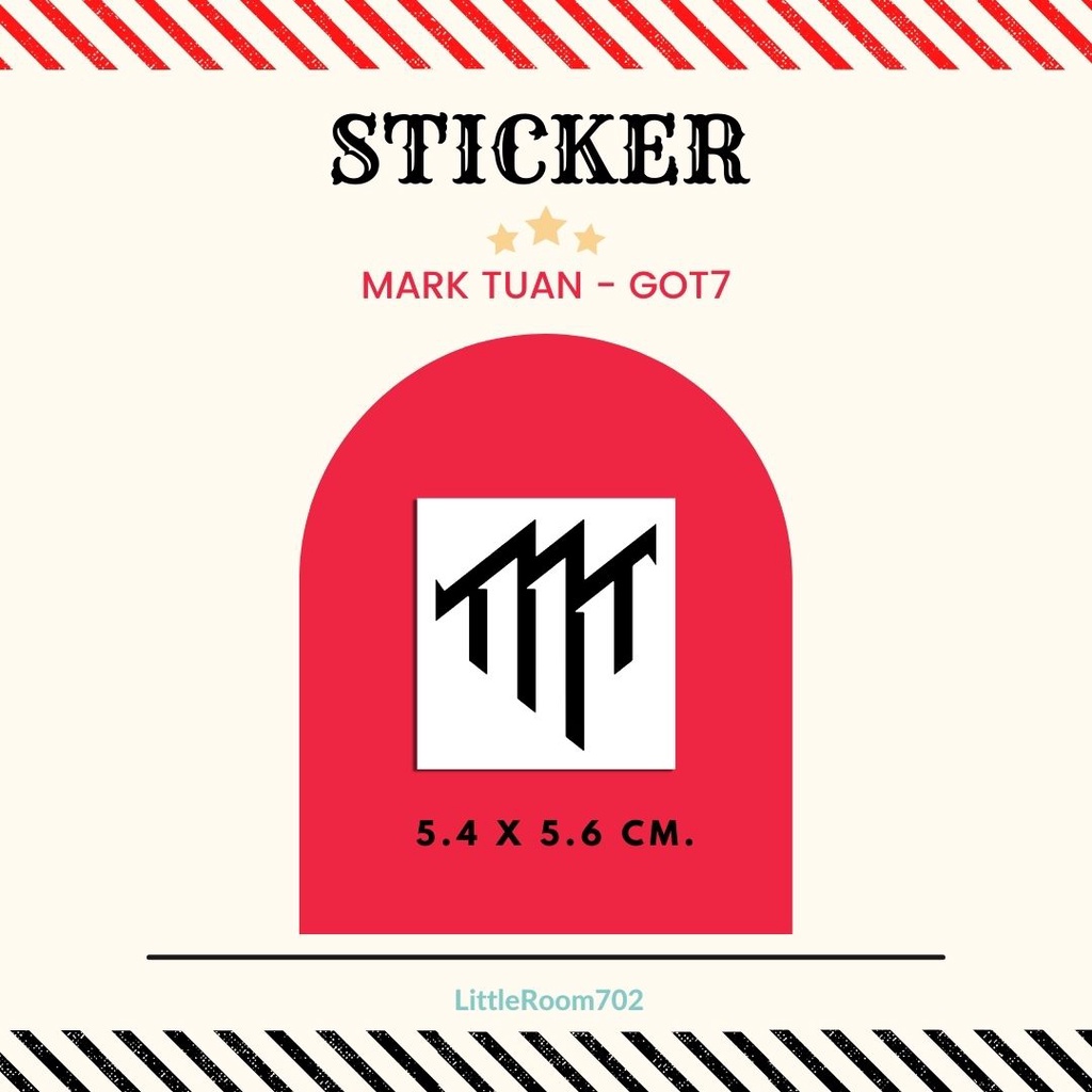 M2 สติกเกอร์ ไดคัท Mark Tuan GOT7  เนื้อ PVC  Sticker  สติ๊กเกอร์ xc3 xciii kpop MT - รูปที่ 3