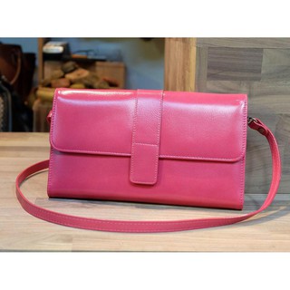 Leather Bag code : LB009 กระเป๋าสตางค์ ใบยาว สีชมพู