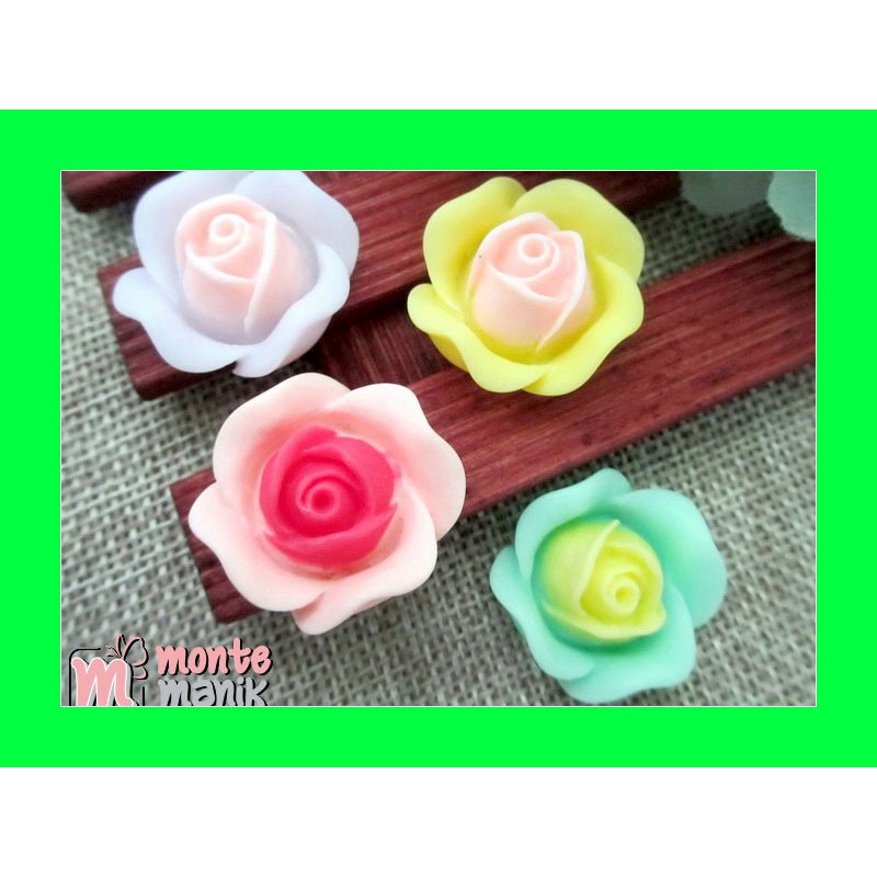 Rossy MRI-013 สายรัดหนังกลับดอกไม้เรซิ่น