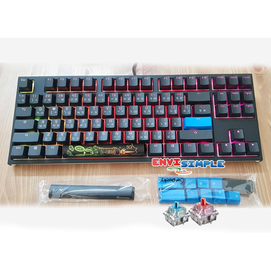 Ducky One2 RGB TKL Black ( Blue / RED SW) แถมฟรี ปุ่ม Spacebar ปีนักษัตร แบบปุ่ม (ไม่สามารถเลือกได้)