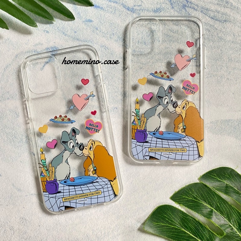 🌈 พร้อมส่ง 👑 Disney Storybook Time Lady And The Tramp Clear Case ลิขสิทธิ์แท้ (12/12 Pro)
