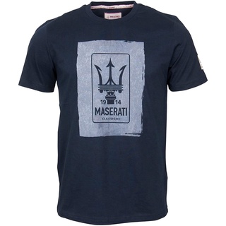 2022 Maserati Classiche Mens Logo T-Shirt Blue discount