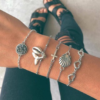 กำไรข้อมือชุดเซ็ต5ชิ้นแฟชั่นBoHo