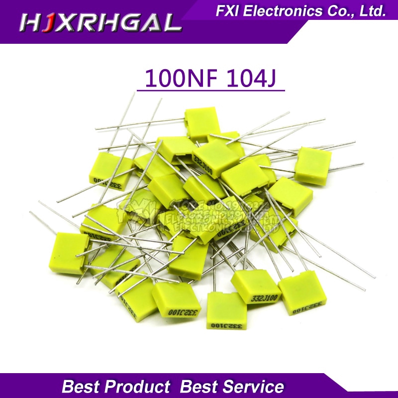 20PCS Correction Capacitor 100NF 104J 5mm 100V Polypropylene Safety Plastic Film Capacitor New origi