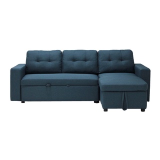 Koncept furniture โซฟาผ้าเข้ามุมขวา Sonya สีน้ำเงิน (231x147x85 ซม.)