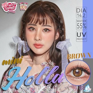 Mini Holla Brown (2) มินิ ขอบดำ ตัดขอบ สีน้ำตาล ตาล โทนแบ๊ว Kitty Kawaii ช่วยถนอมดวงตา Contact Lens Bigeyes คอนแทคเลนส์