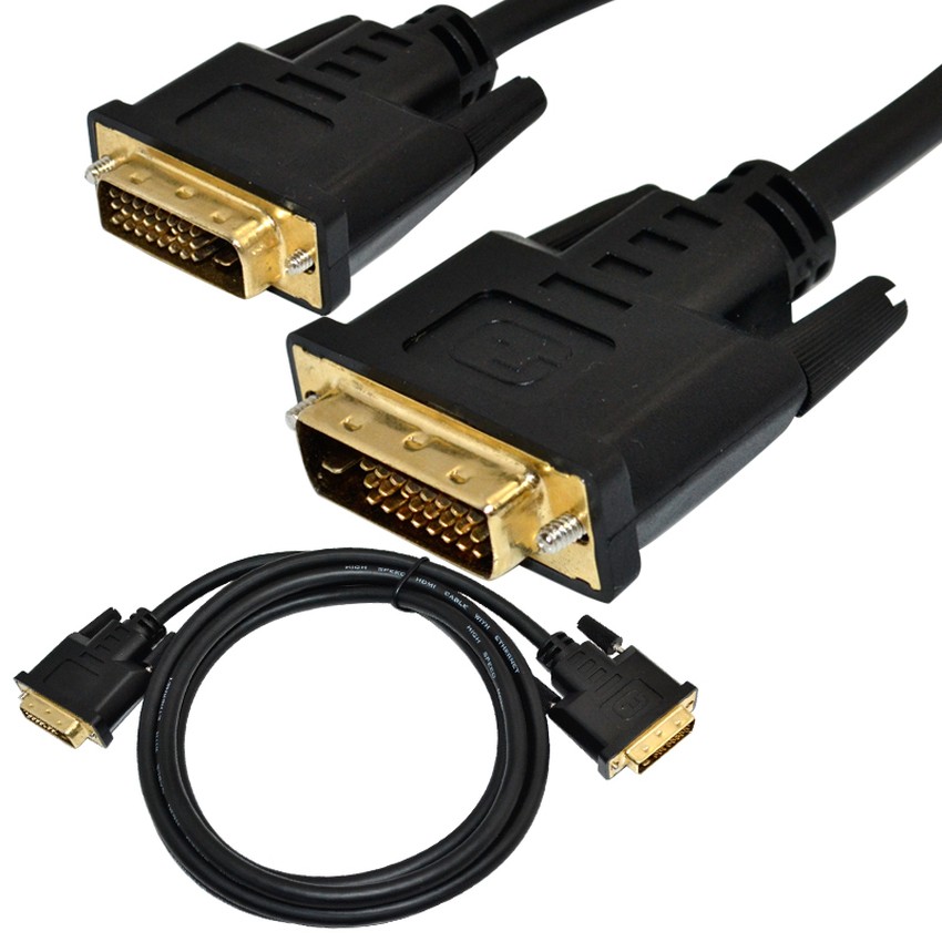 DVI-D 24+1 Pin Male To Male Dual Link Gold Plated Cable 3 m