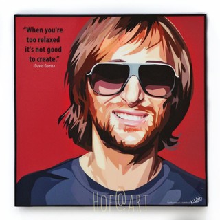 David Guetta เดวิด เกตตา DJ producer ดีเจ EDM เพลง Music ดนตรี รูปภาพ​ติด​ผนัง​ pop art ของขวัญ​ แต่งบ้าน