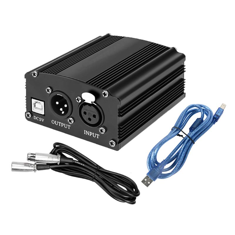 BTM USB Phantom Power Microphone Phantom Power Supplies สําหรับไมโครโฟนคอนเดนเซอร์