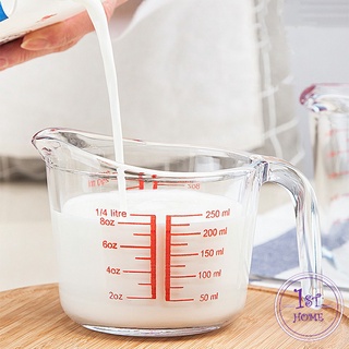 ทำจากแก้วอย่างหนา บีกเกอร์เหยือกตวง ขนาด 250 ml อุปกรณ์เครื่องครัว Graduated measuring cup