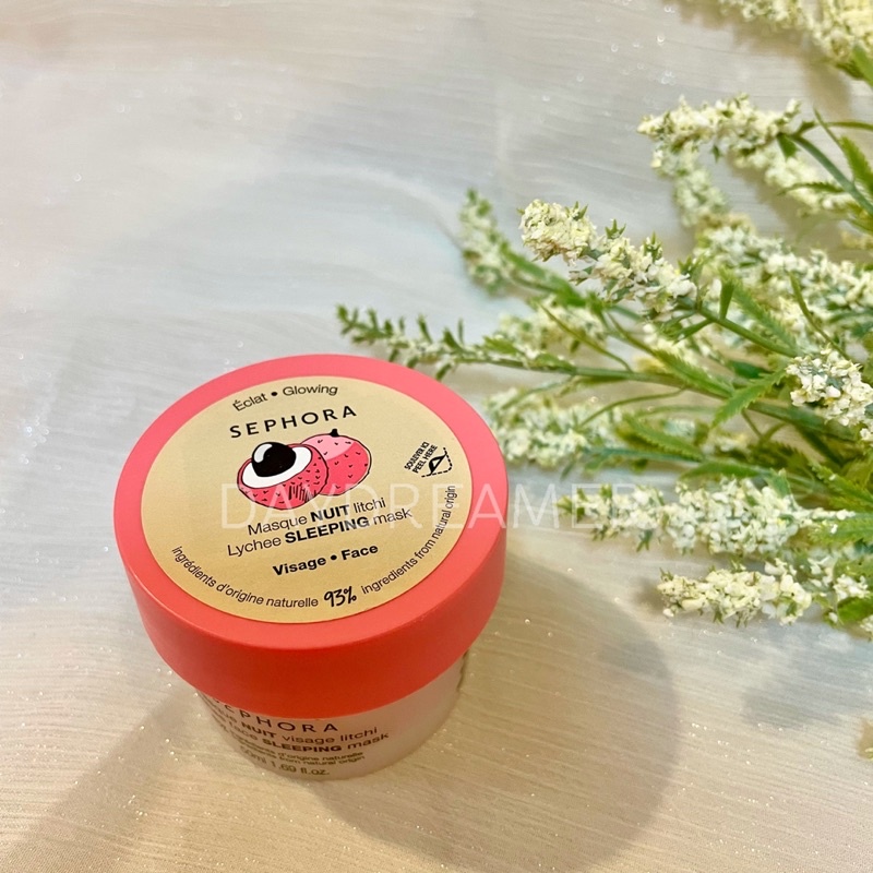 SEPHORA Lychee Face SLEELING MASK สลิปปิ้งมาส์กลิ้นจี่เซโฟร่า ใหม่ แท้