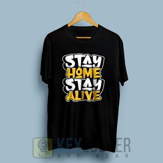 เสื้อยืด ลาย Covid 19 corona At home Only stay home 02