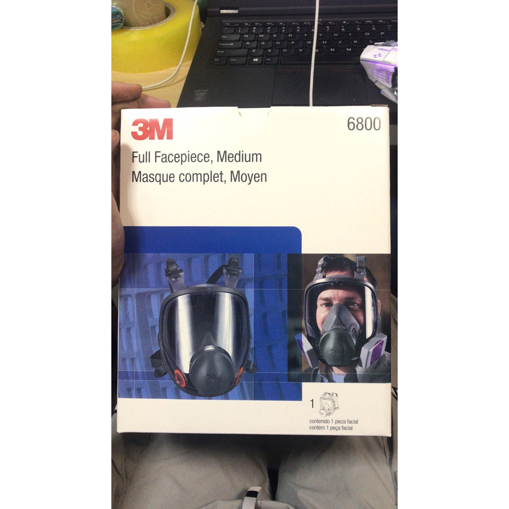 【COD】หน้ากากเครื่องช่วยหายใจ แบบเต็มใบหน้า 3M 6800