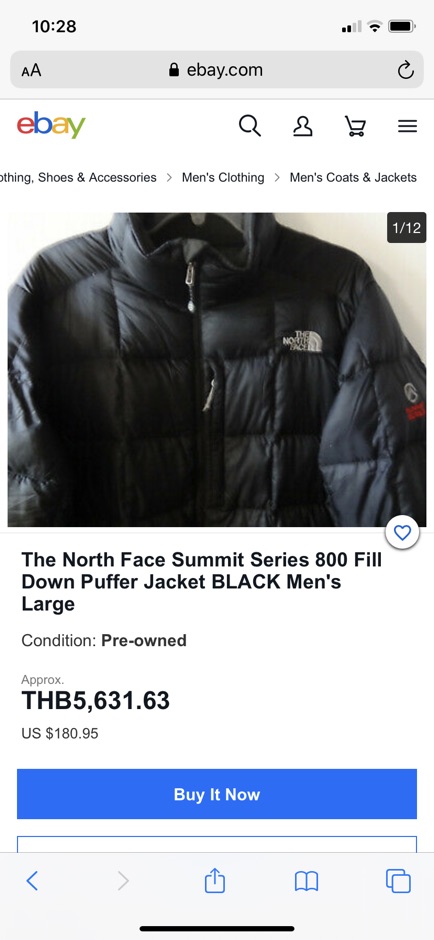 north face summit series 800 fill down jacket