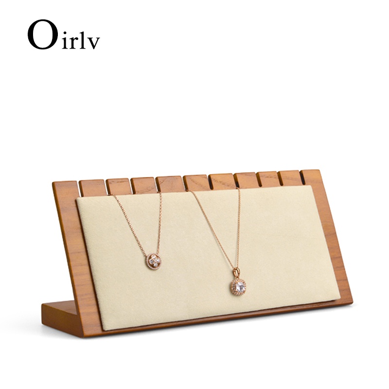 Oirlv ชั้นวางเครื่องประดับ สร้อยคอ แบบไม้ SM143