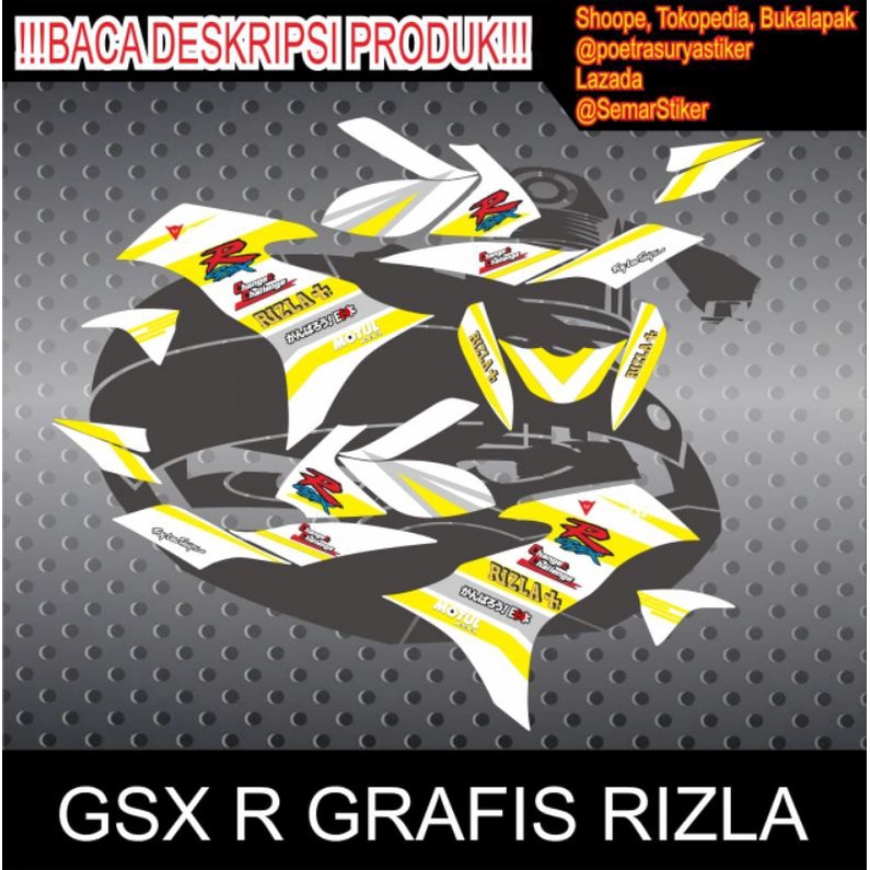 GSX R DECAL VARIATION STRIPING สติ๊กเกอร์ RIZLA กราฟิก