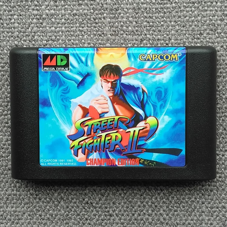 การ์ด Sega MD < STREET FIGHTER 2 Engineering เวอร์ชันเต็ม > เวอร์ชัน 12 คน GENESIS STREET FIGHTER 2