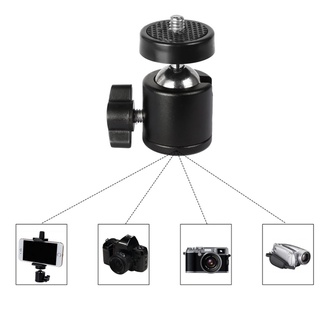 หัวบอลขาตั้งกล้อง ขนาดเล็ก พร้อมอะแดปเตอร์สกรู M4 1/4 นิ้ว 3/8 นิ้ว หมุนได้ 360 องศา สําหรับกล้องดิจิทัล DSLR ไลฟ์สด