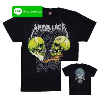 【🔥🔥】เสื้อยืดเนื้อ Cotton 💯 สัมผัสนุ่ม เบาสบาย METALLICA สีดำ