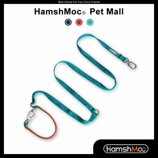 HamshMoc 5 In 1 สายจูงสุนัข อเนกประสงค์ ปรับได้ แฮนด์ฟรี สําหรับฝึกสัตว์เลี้ยง สุนัข 2 ตัว 2