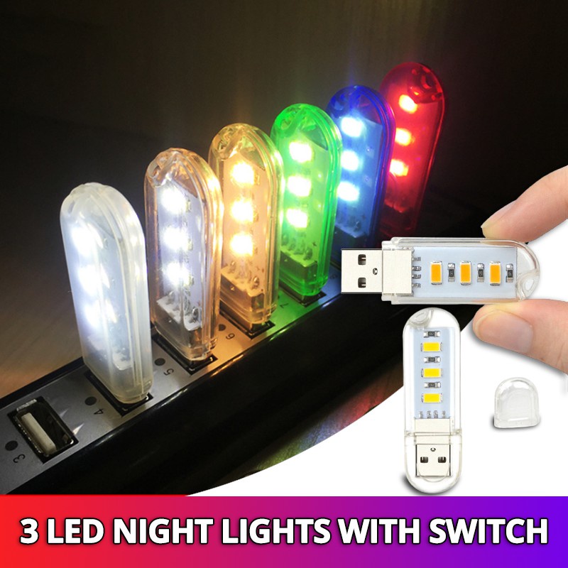 โคมไฟ LED 3 ดวง พอร์ต USB แบบพกพา สําหรับอ่านหนังสือ คอมพิวเตอร์ ราคา ถูกที่สุด ดีลบีเคเค