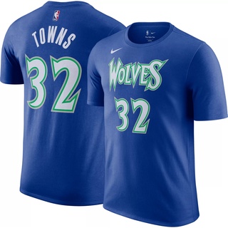 เสื้อยืด ลายบาสเก็ตบอล Nba Minnesota Timberwolves Karl Anthony Towns - City 2021-2022