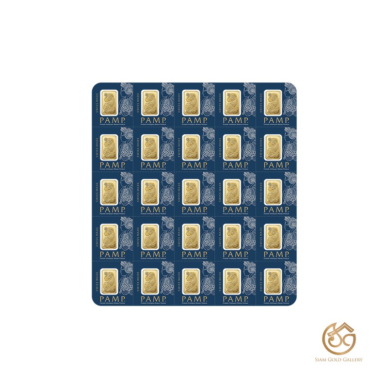 SGG ทองแผ่น Pamp Fortuna Multigram 24K (99.99%) Gold น้ำหนัก 25 กรัม (1 กรัม จำนวน 25 ชิ้น)