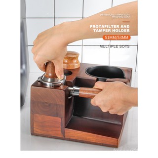 ถังเคาะกากกาแฟ  เคาะกากกาแฟ ไม้วอลนัท Set Coffee Tamper And Knock Box