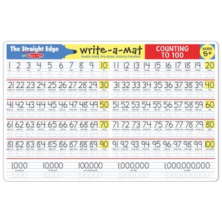 [แผ่นเรียนรู้2ด้าน+รียูส] Melissa &amp; Doug รุ่น 5037 Learning Mat แผ่นเรียนรู้ 2 ด้าน เรียนรู้จำนวน ตัวเลข นับเลข หนึ่งถึงล้าน Counting to 100 เป็นแผ่นรองทานข้าวด้วย  เขียนลบได้ 2 ด้าน อย่างดี